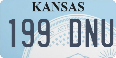 KS license plate 199DNU