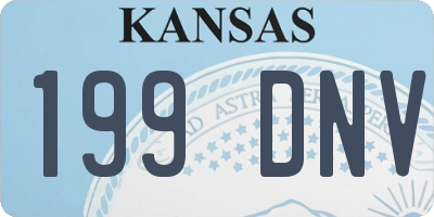 KS license plate 199DNV