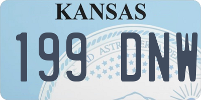 KS license plate 199DNW