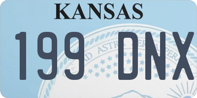 KS license plate 199DNX
