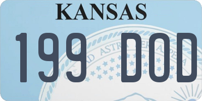 KS license plate 199DOD