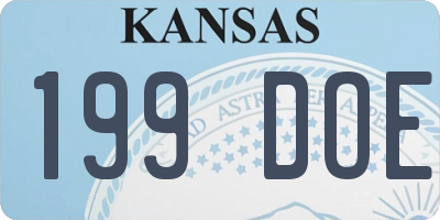 KS license plate 199DOE