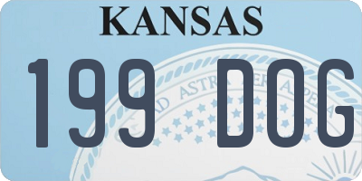 KS license plate 199DOG