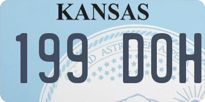 KS license plate 199DOH