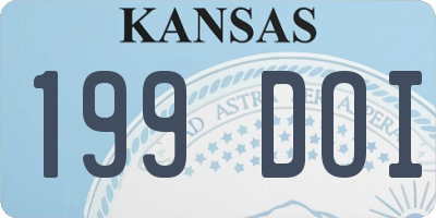 KS license plate 199DOI
