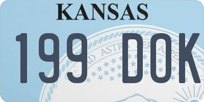 KS license plate 199DOK
