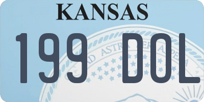 KS license plate 199DOL
