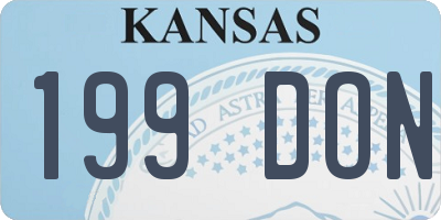 KS license plate 199DON