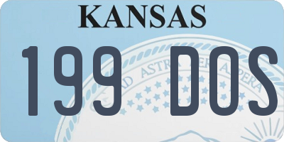 KS license plate 199DOS