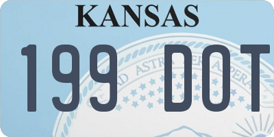 KS license plate 199DOT