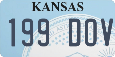 KS license plate 199DOV
