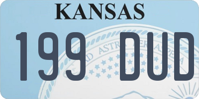 KS license plate 199DUD