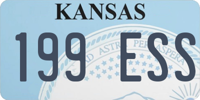 KS license plate 199ESS