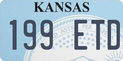 KS license plate 199ETD