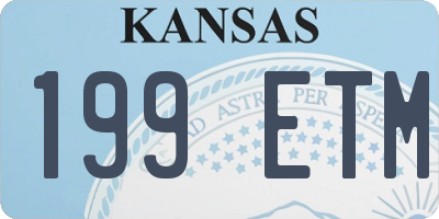 KS license plate 199ETM