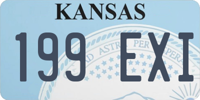 KS license plate 199EXI