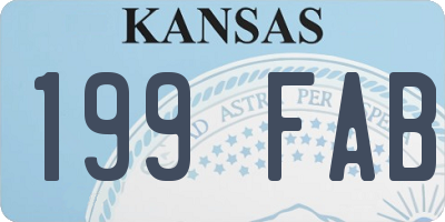 KS license plate 199FAB