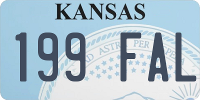KS license plate 199FAL