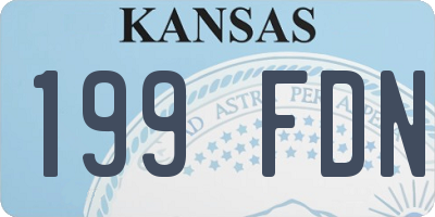 KS license plate 199FDN