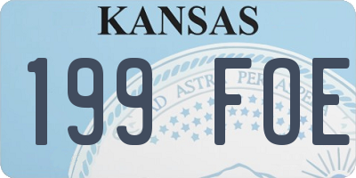 KS license plate 199FOE