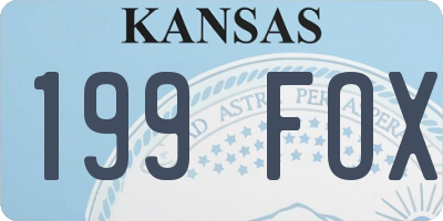 KS license plate 199FOX