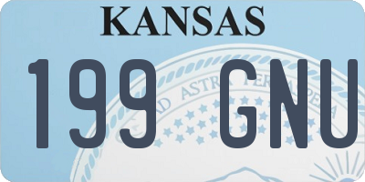 KS license plate 199GNU
