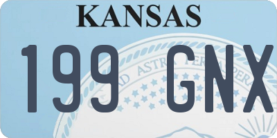 KS license plate 199GNX