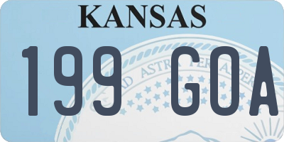KS license plate 199GOA