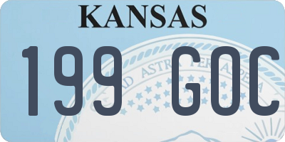 KS license plate 199GOC