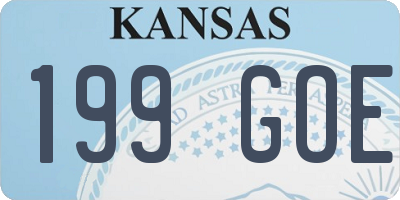 KS license plate 199GOE