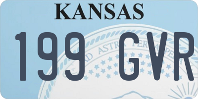 KS license plate 199GVR