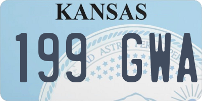 KS license plate 199GWA