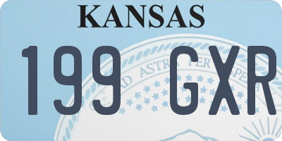 KS license plate 199GXR