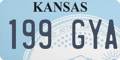KS license plate 199GYA