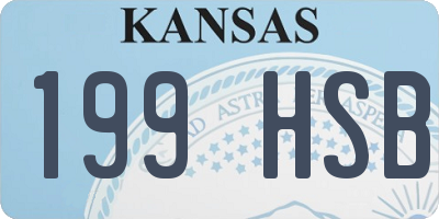 KS license plate 199HSB