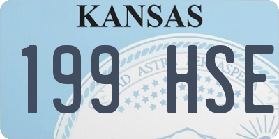 KS license plate 199HSE