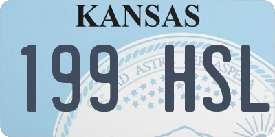 KS license plate 199HSL
