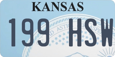 KS license plate 199HSW