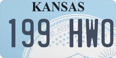 KS license plate 199HWO