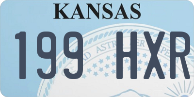 KS license plate 199HXR