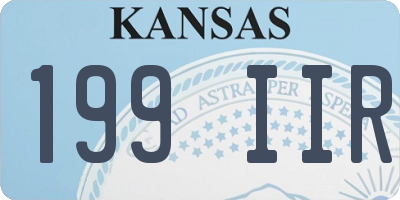 KS license plate 199IIR