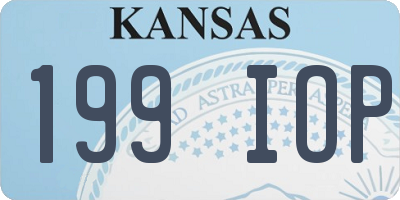 KS license plate 199IOP