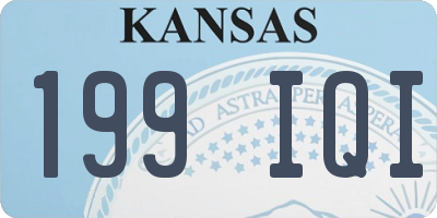 KS license plate 199IQI