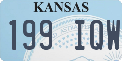 KS license plate 199IQW