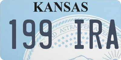 KS license plate 199IRA
