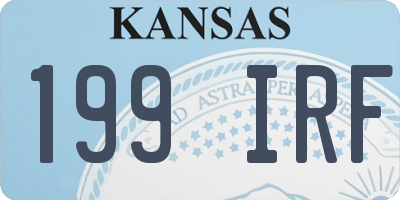KS license plate 199IRF