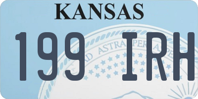 KS license plate 199IRH