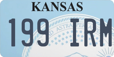 KS license plate 199IRM