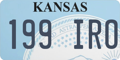 KS license plate 199IRO