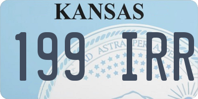 KS license plate 199IRR